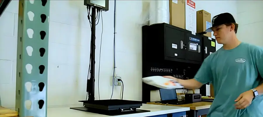 dimension scanner called the cusbiscan 75 pro used to dimension small parcels